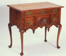Dressing table incorporating 'breadboard' construction