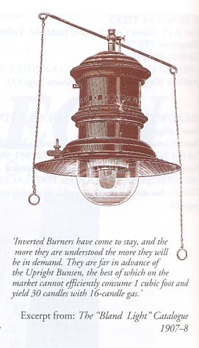 Period illustration showing inverted burner