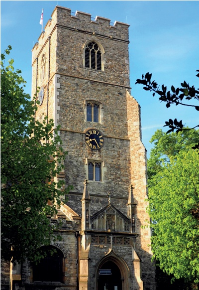Bell tower and porch: squared rubblestone with ashlar dressings