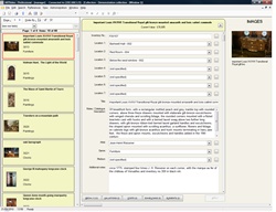 Screenshot showing collection management software in use