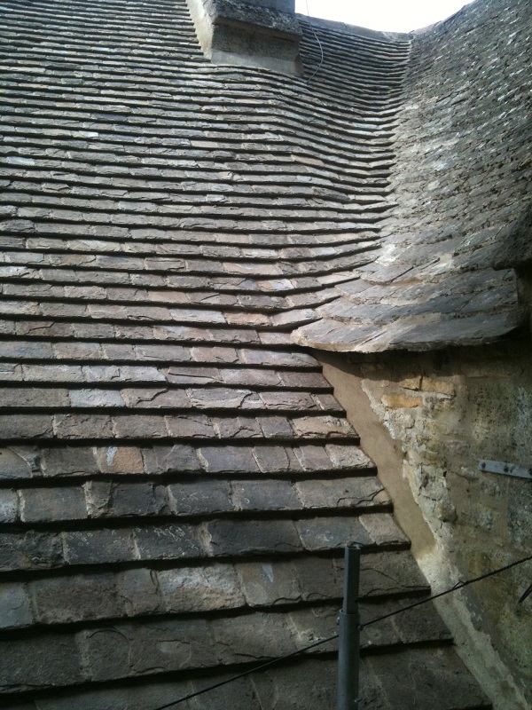 Renewed Collyweston slate roof