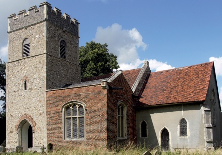 A small redundant church in rural Suffolk