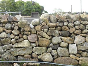 Poorly constructed section of dry stone walling