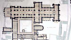 Plan showing the lay-out of the cathedral