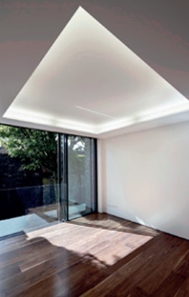 Extension interior with timber floor