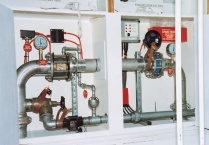 Sprinkler system works and control panel contained in purpose-built cupboard