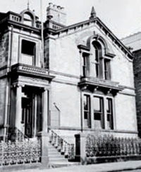 Facade of the masonic hall at Beamish before reconstruction