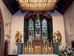 The richly decorated interior of St Wilfrid's