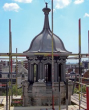 Cupola surrounded by scaffolding