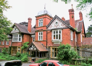 The facade of Bracken Hill House, near Bristol