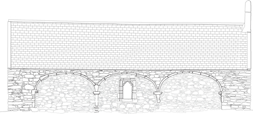 Drawing showing north elevation