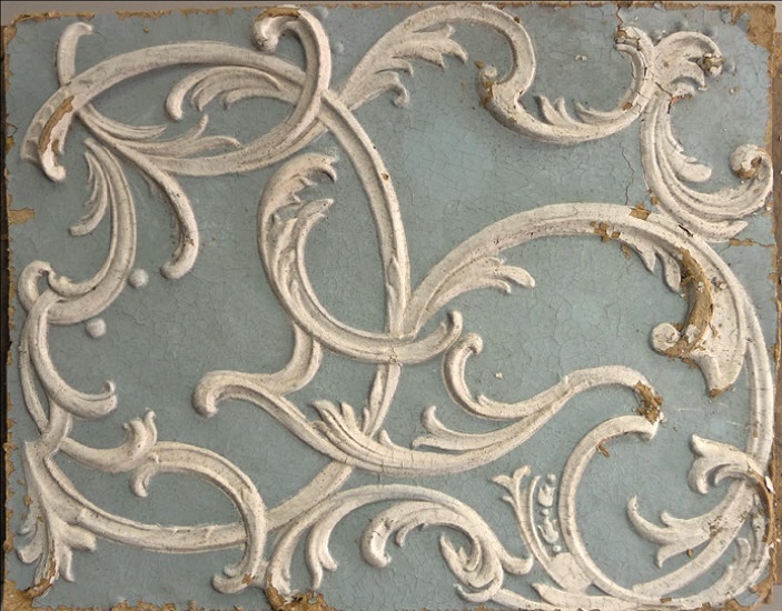 An original section of the condelova wallpaper before restoration