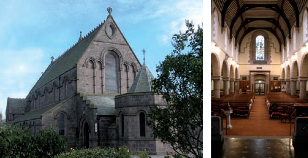 St James's Church, Stonehaven: exterior and nave