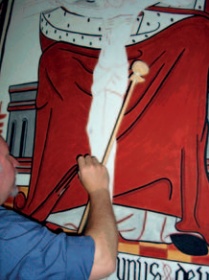The author painting in the figure of Christ