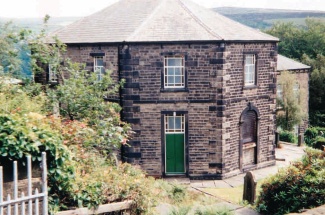 Exterior of the octagonal Methodist church at Heptonstall