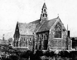 B/w photograph of the exterior of St Michael’s Church, Buslingthorpe Lane, Leeds