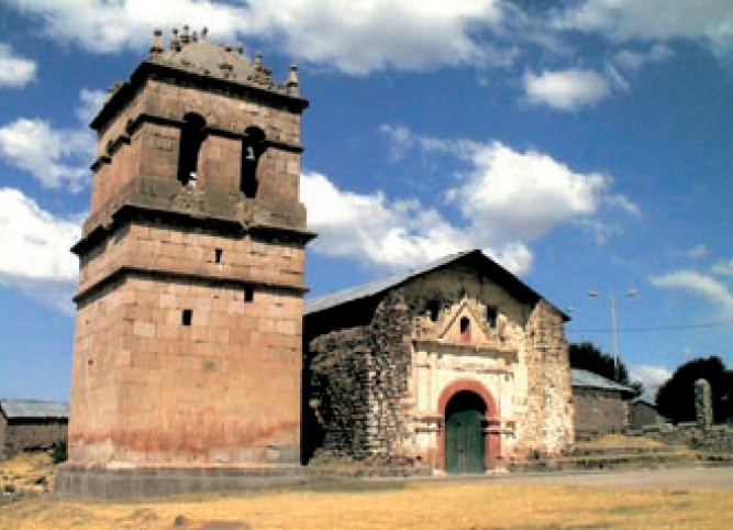 Village church near Juliaca, Peru