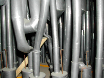 Buckled metal pipes