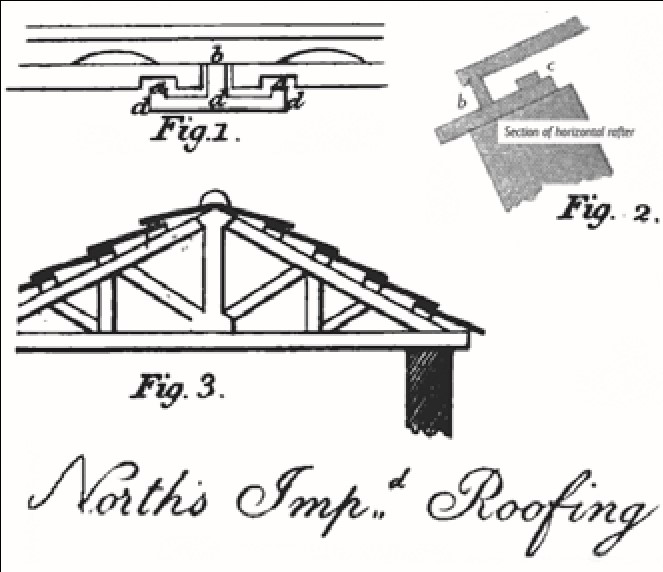 A diagram of William North's patent