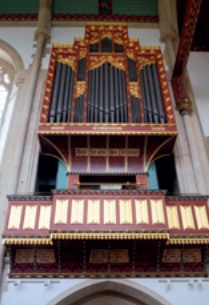 Gilded organ case, St German's, Cardiff