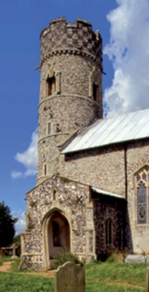 Round tower church at Haddiscoe, Norfolk