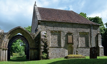Churchyard and partially ruined rural church
