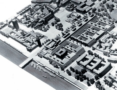 Scale model of proposed Whitehall redevelopment in the mid 60s