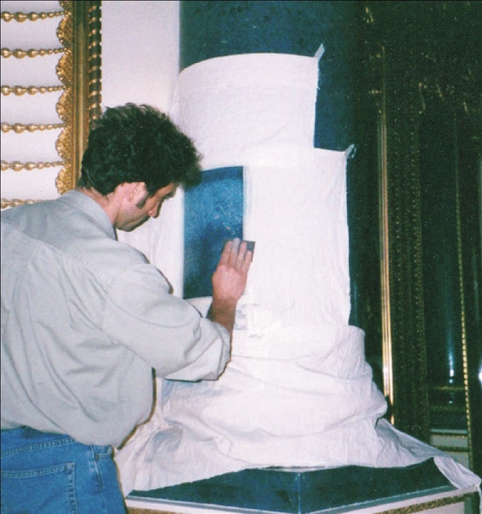 Sample area being worked on by an author in 2001
