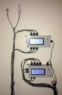 Equipment for monitoring moisture and temperature profiles
