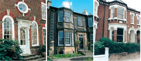 Windows in Queen Anne, Georgian and Victorian properties