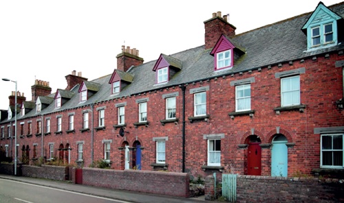 Red-brick terraced housing