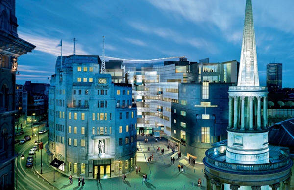 Computer-generated image showing the completed Broadcasting House development