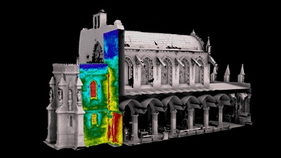 Laser scan / thermal image of historic church