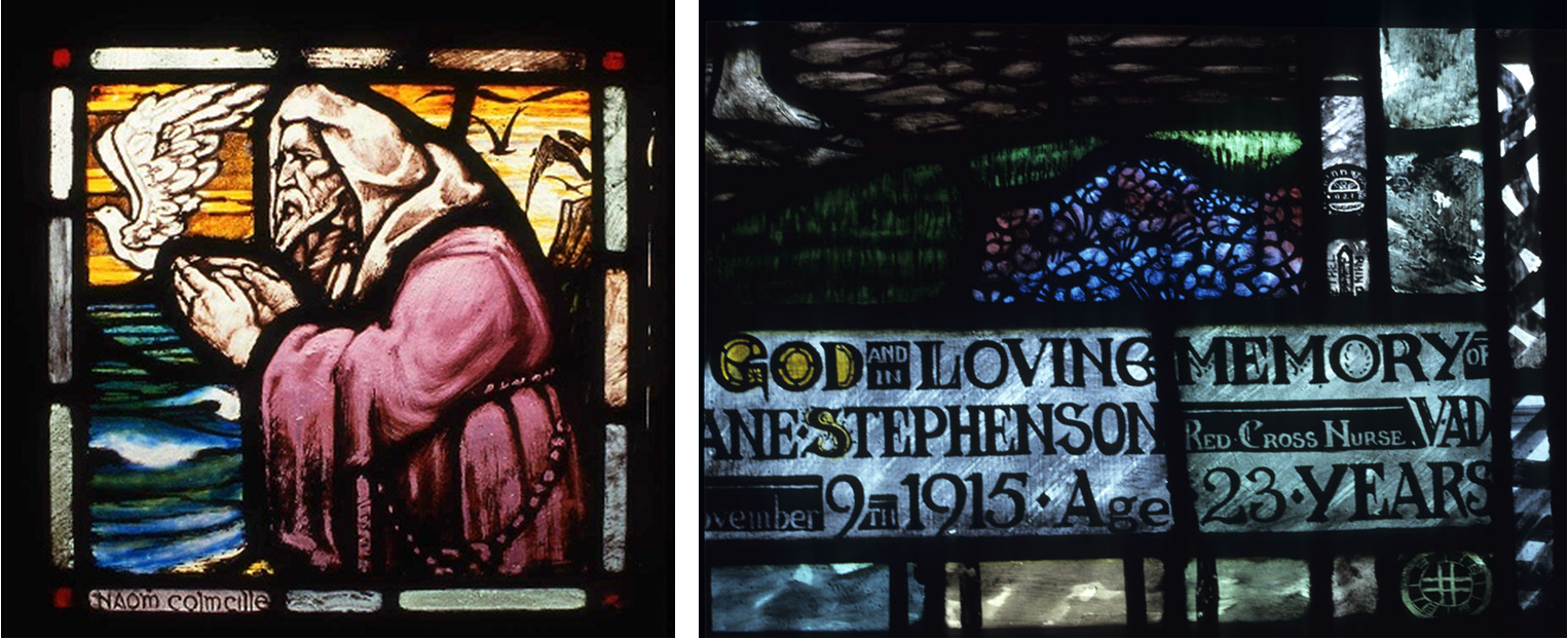 st columcille and the good shepherd stained glass