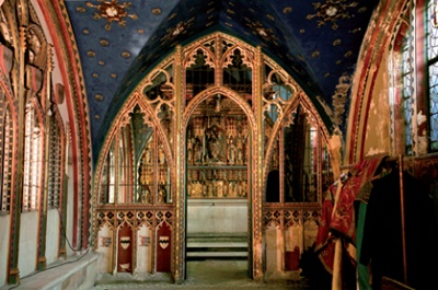 The richly decorated interior of the Chapel of St Sepulchre, St Mary Magdalene