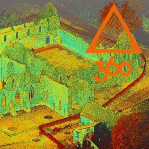 point cloud scan of church ruin